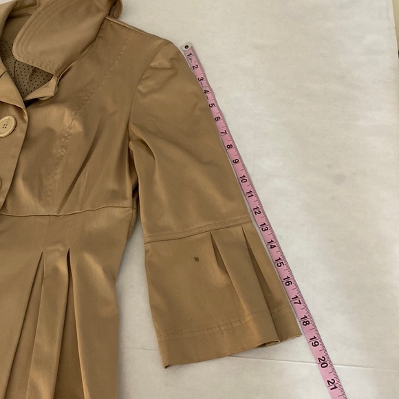 Vintage Y2K Satin Bell Sleeve Trench Jacket - Picture 6 of 16